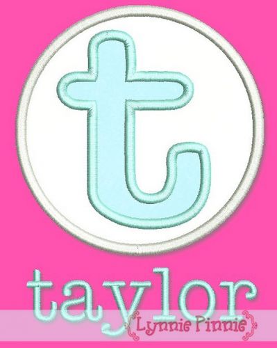 Applique Taylor Monogram Font Set 4x4
