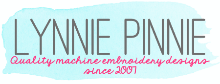 Lynnie Pinnie.com Instant download and free applique machine embroidery designs in PES, HUS, JEF, DST, EXP, VIP, XXX AND ART formats.