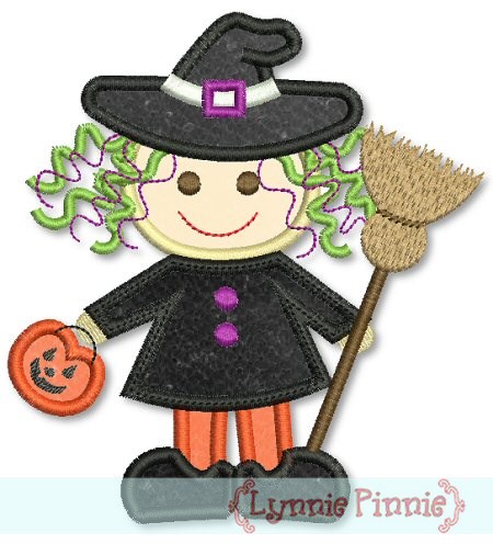 Cutest L'il Witch Applique - Lynnie Pinnie.com Instant download and ...